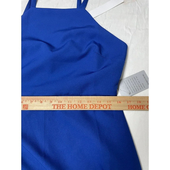 NSR Napean Sea Rd Sheath Dress Large Cobalt Blue Square Neck 90s Style Classic - Picture 12 of 15